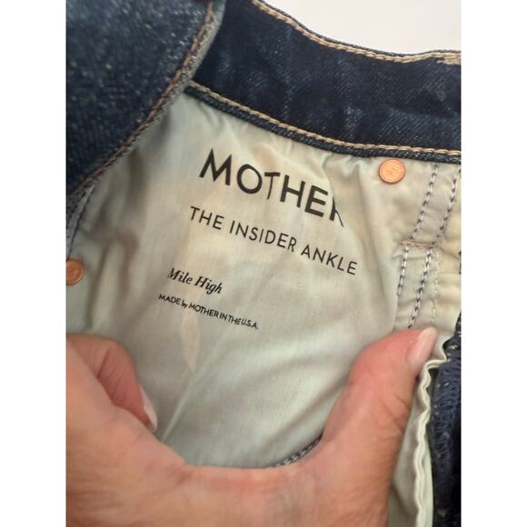 Mother | Insider ankle in "Mile High" dark denim wash jeans | size 24 - Picture 9 of 10